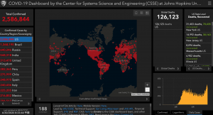 米国ジョンズ・ホプキンス大学COVID-19ダッシュボード